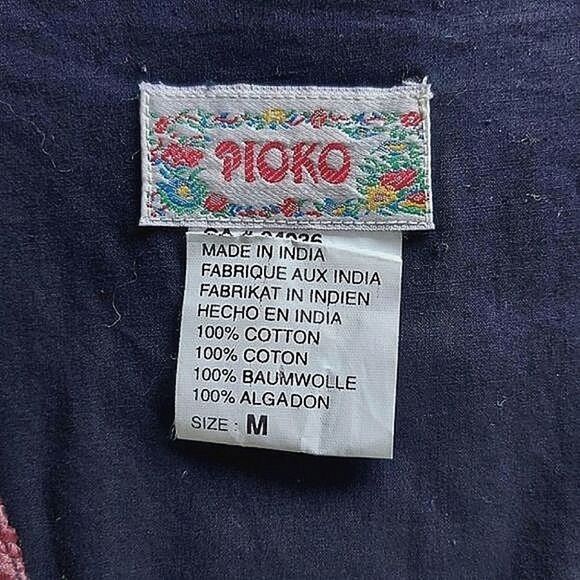 Vtg 90s black metallic embroidered fringe vest - Picture 2 of 9